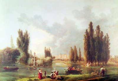 The Park and Chateau at Mereville by Hubert Robert